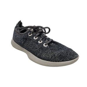 Allbirds Womens Wool Runner Sneakers Size 8 Gray & White Lace-Up Breathable